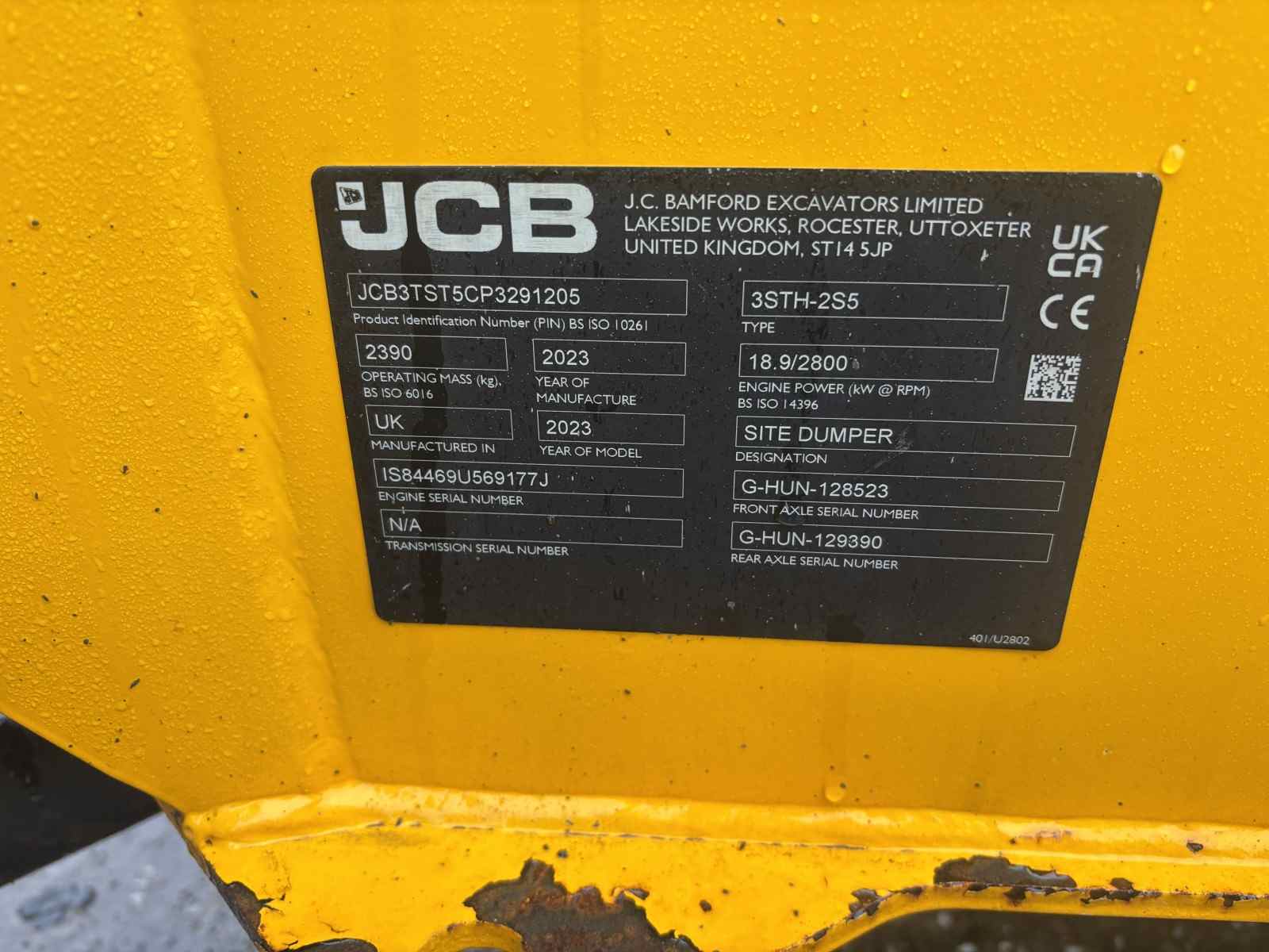 2023 JCB 3T S-2 Swivel Tip Dumper  2023