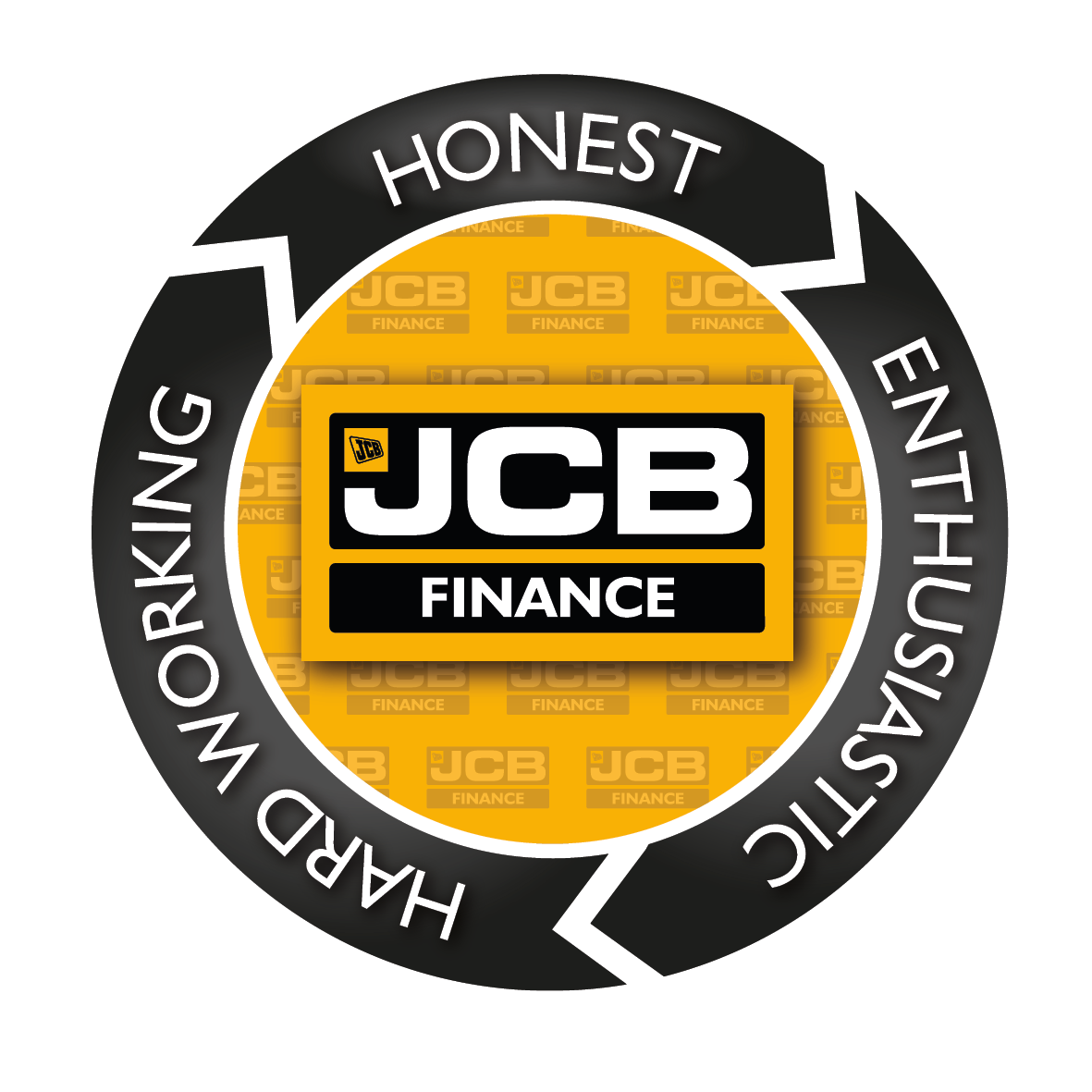 JCB Finance Honest Enthusiastic Hard Working Logo